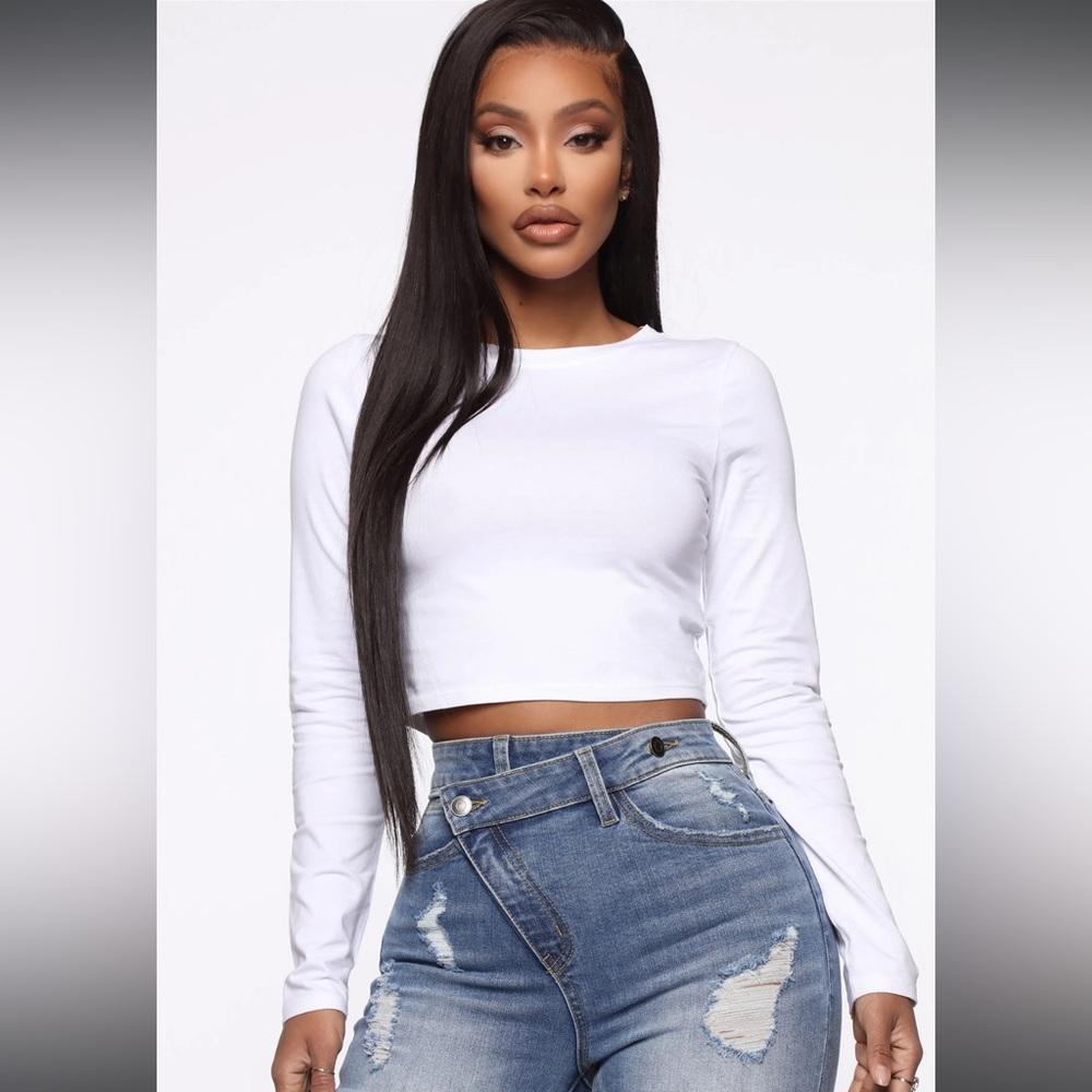 Fashion Nova Mock Neck Long Sleeve Top